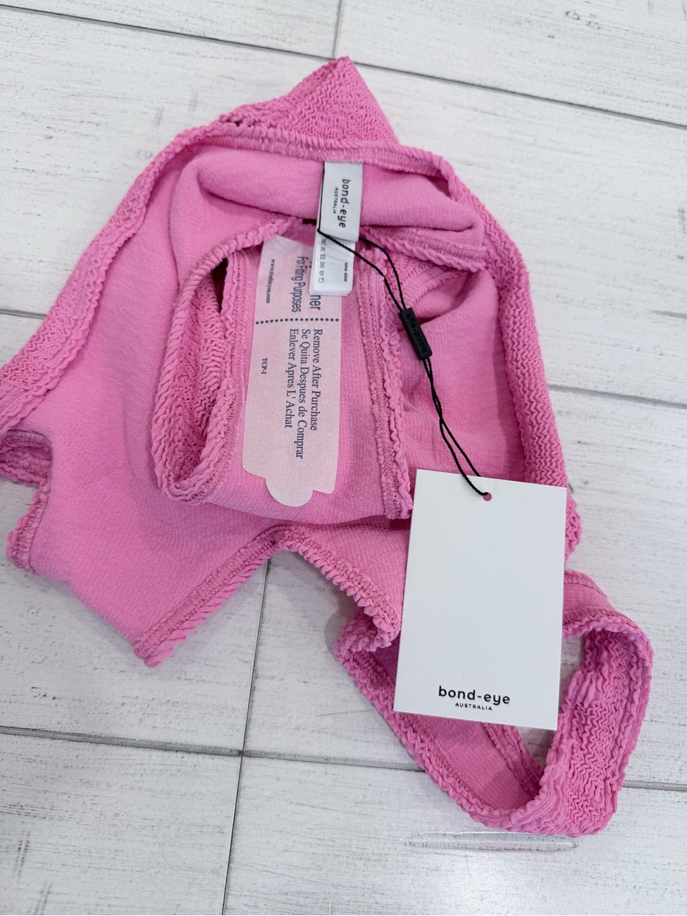 bond-eye Pink Textured One-Piece Swimsuit - Picture 5 of 11